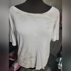 4/$20**Medium J. Jill Whote And Crem Compassion Tee